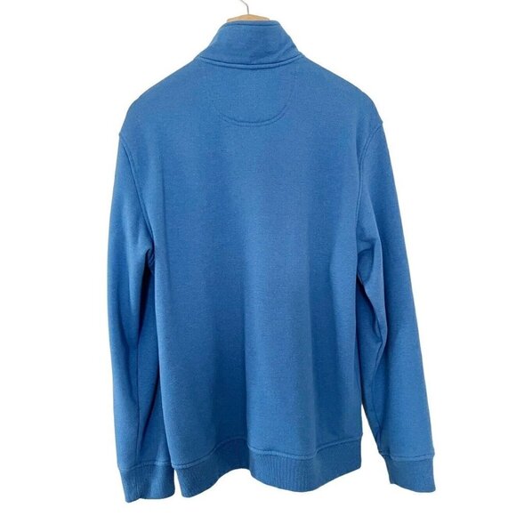 Izod Men's Sz M Advantage Performance Stretch 1/4 Zip Blue Pullover Jacket - Picture 3 of 7